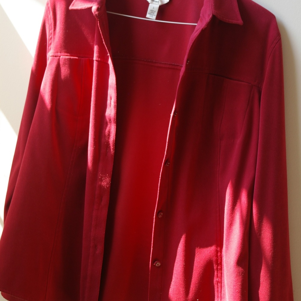Talbot's Peachskin Button-down Blouse
